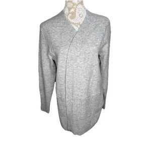 Love Ellie Women's Cardigan MED Open Front Ribbed STITCH FIX Sweater Grey Soft